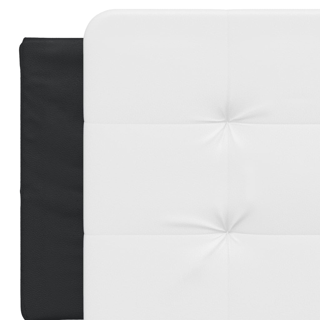 Headboard Cushion White and Black 152 cm Faux Leather