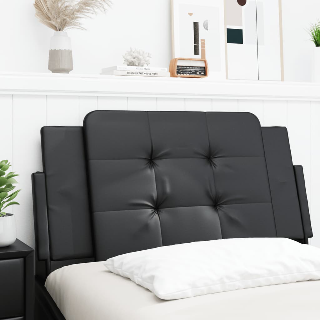 Headboard Cushion Black 107 cm Faux Leather