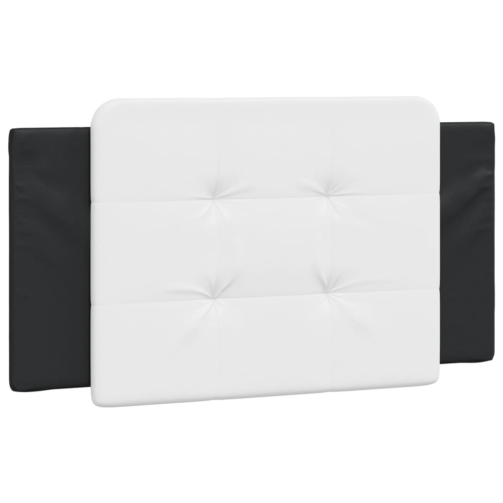 Headboard Cushion White and Black 107 cm Faux Leather