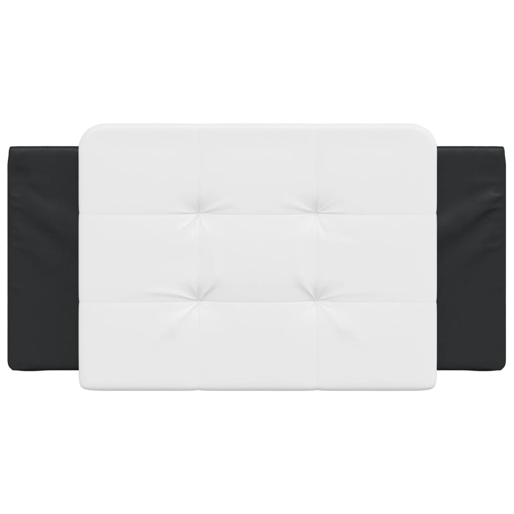 Headboard Cushion White and Black 107 cm Faux Leather