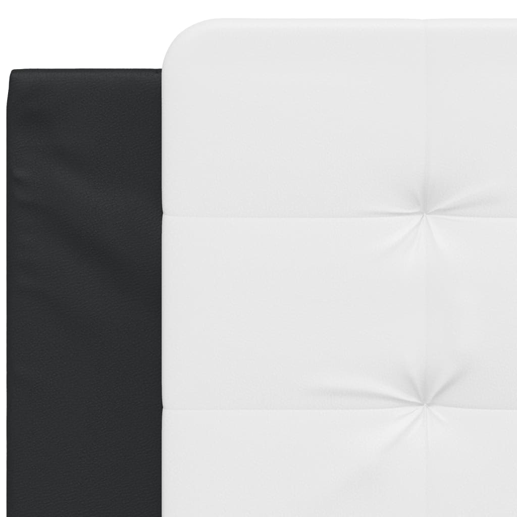 Headboard Cushion White and Black 107 cm Faux Leather