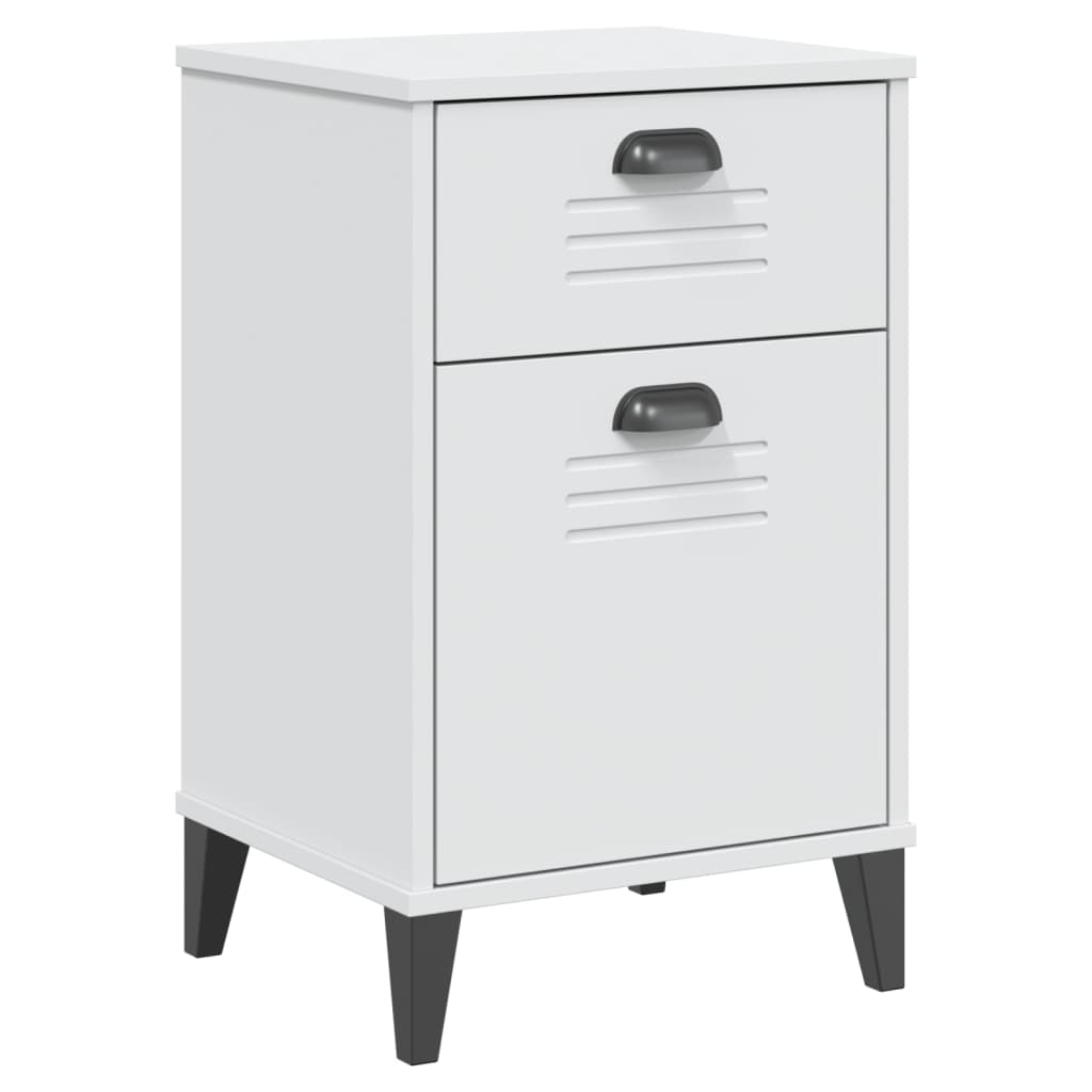 Bedside Cabinet VIKEN White Solid Wood Pine