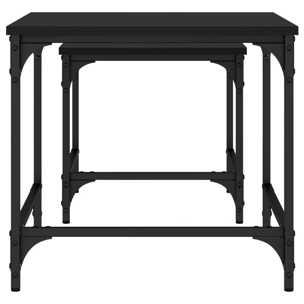 Nesting Coffee Tables 2 pcs Black Engineered Wood