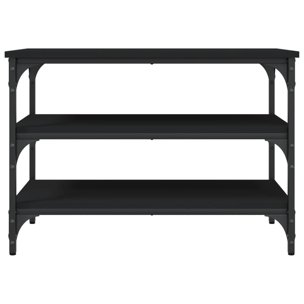 Shoe Bench Black 70x38.5x49 cm Engineered Wood