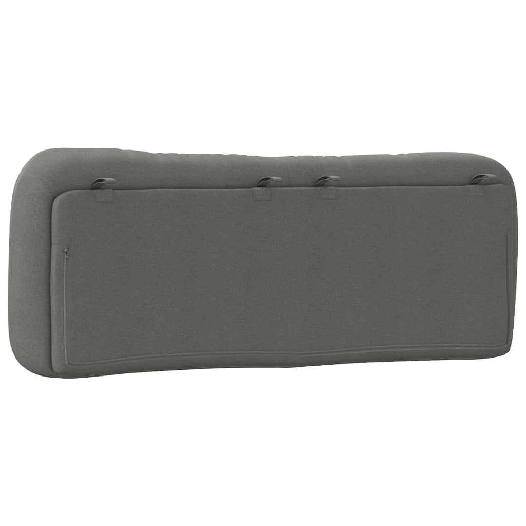 Headboard Cushion Dark Grey 137 cm Fabric