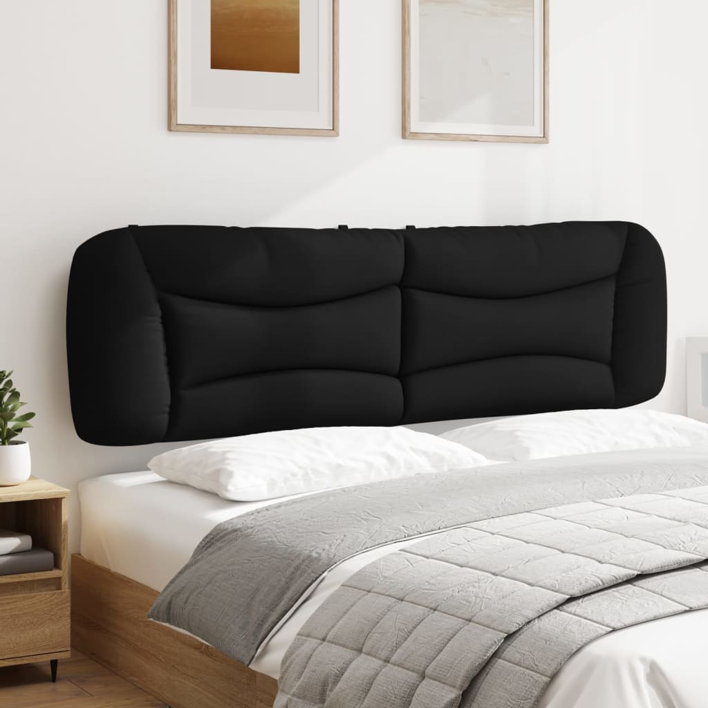 Headboard Cushion Black 180 cm Fabric