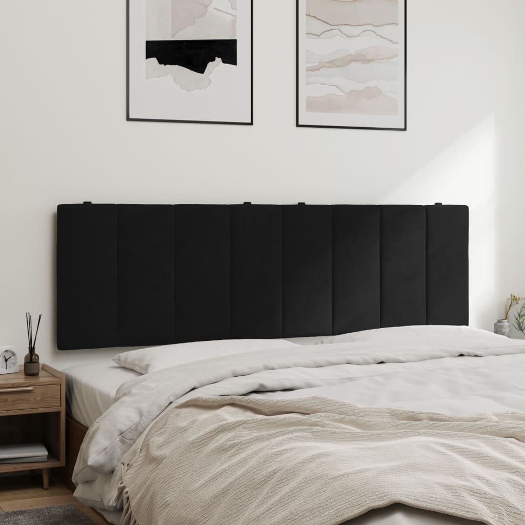 Headboard Cushion Black 153 cm Velvet