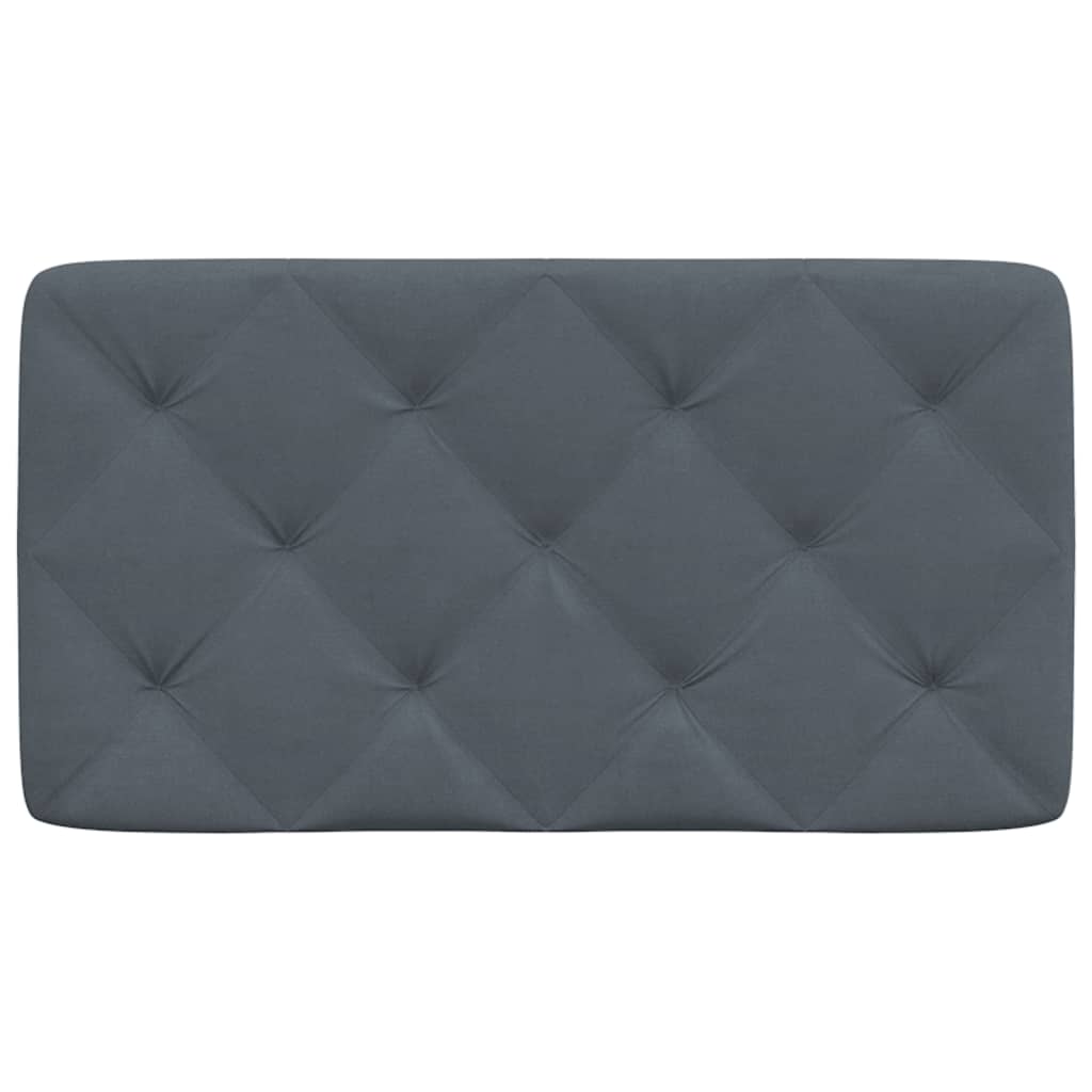 Headboard Cushion Dark Grey 90 cm Velvet