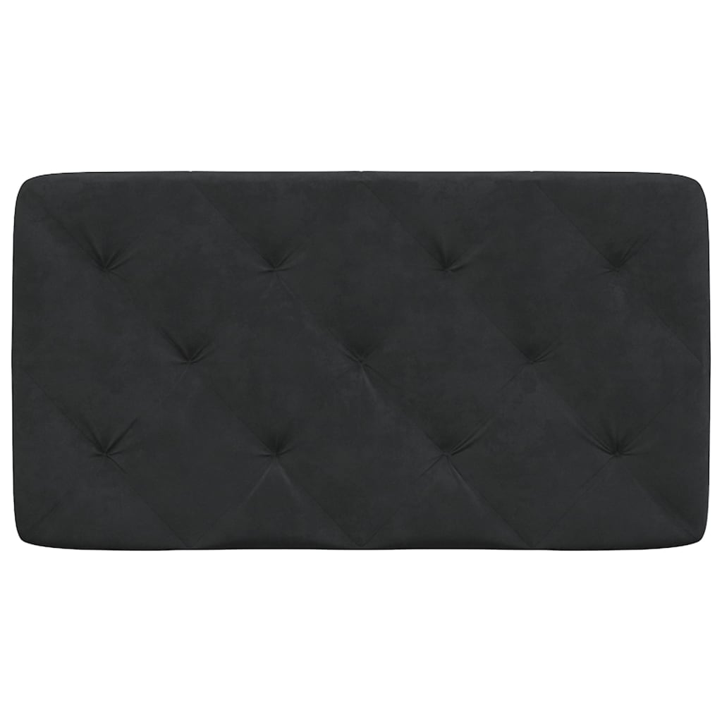 Headboard Cushion Black 90 cm Velvet