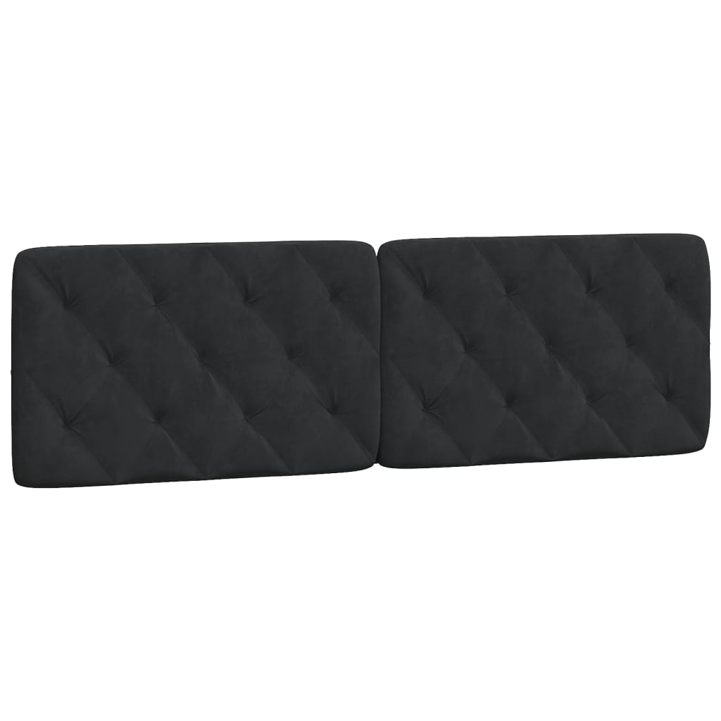 Headboard Cushion Black 153 cm Velvet