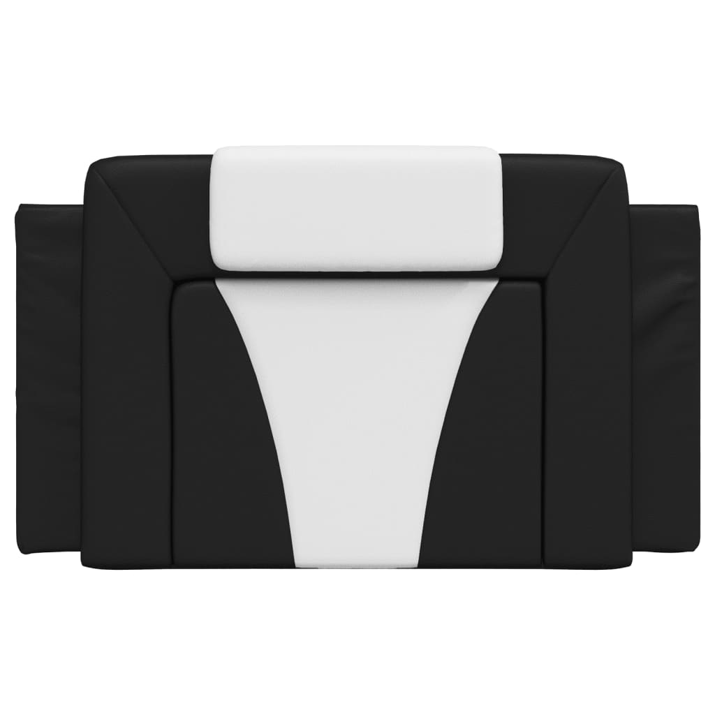 Headboard Cushion Black and White 90 cm Faux Leather