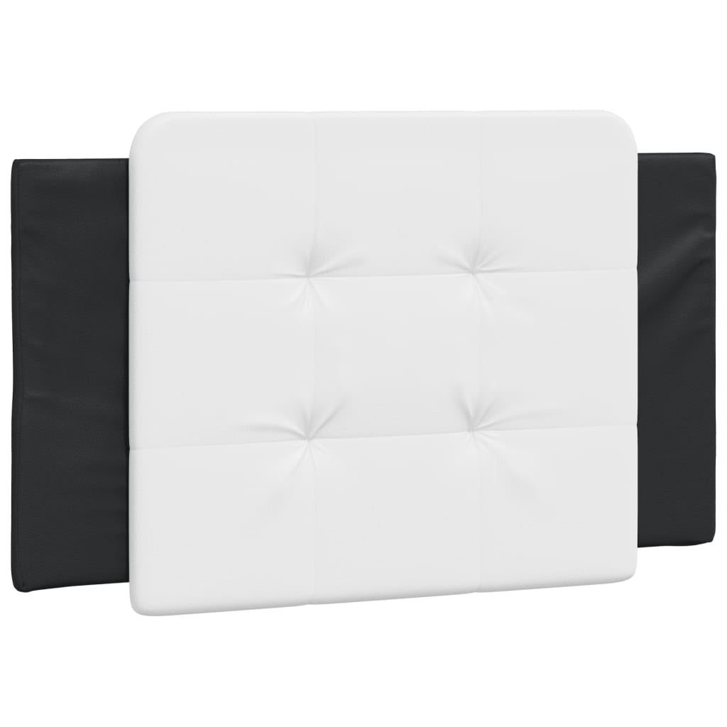 Headboard Cushion Black and White 90 cm Faux Leather