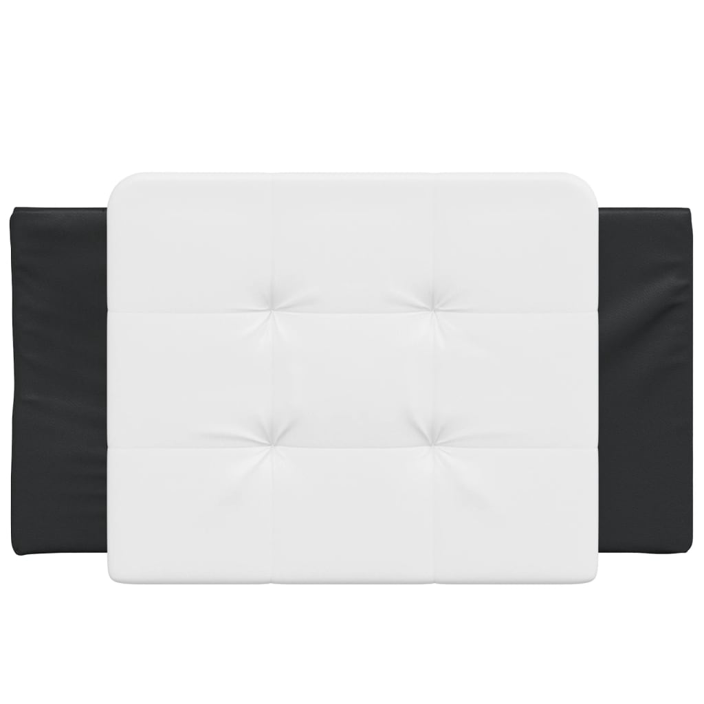 Headboard Cushion Black and White 90 cm Faux Leather