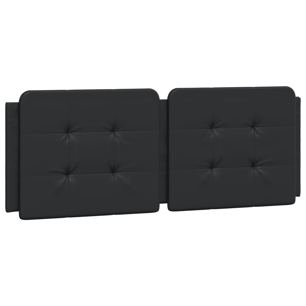 Headboard Cushion Black 137 cm Faux Leather