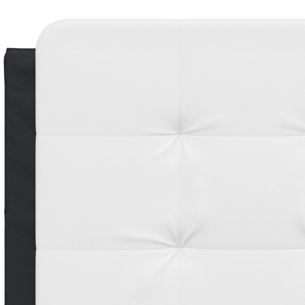 Headboard Cushion Black and White 137 cm Faux Leather