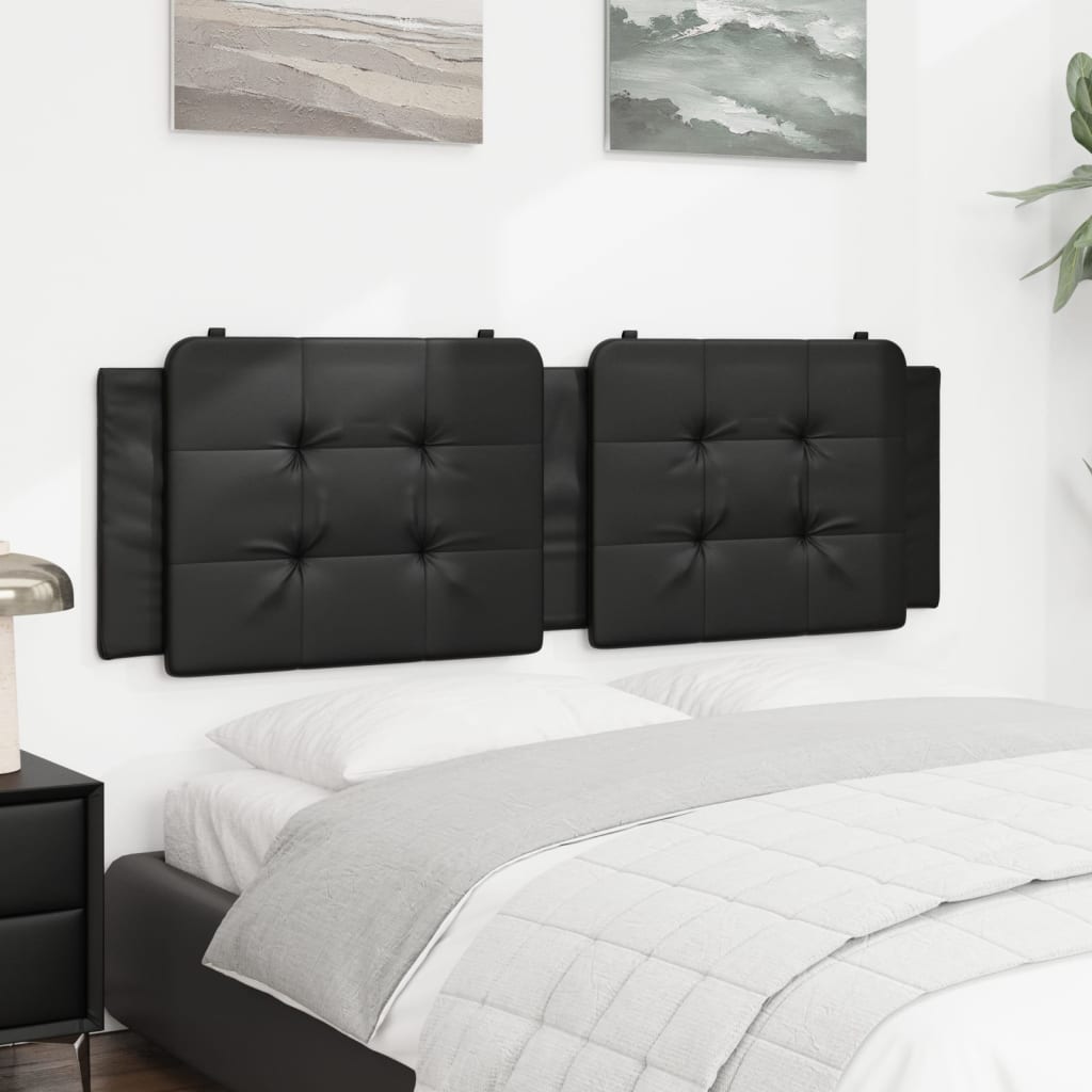 Headboard Cushion Black 153 cm Faux Leather