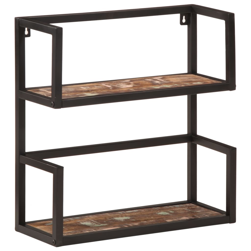 Wall Shelf 55x20x55 cm Solid Wood Reclaimed and Iron