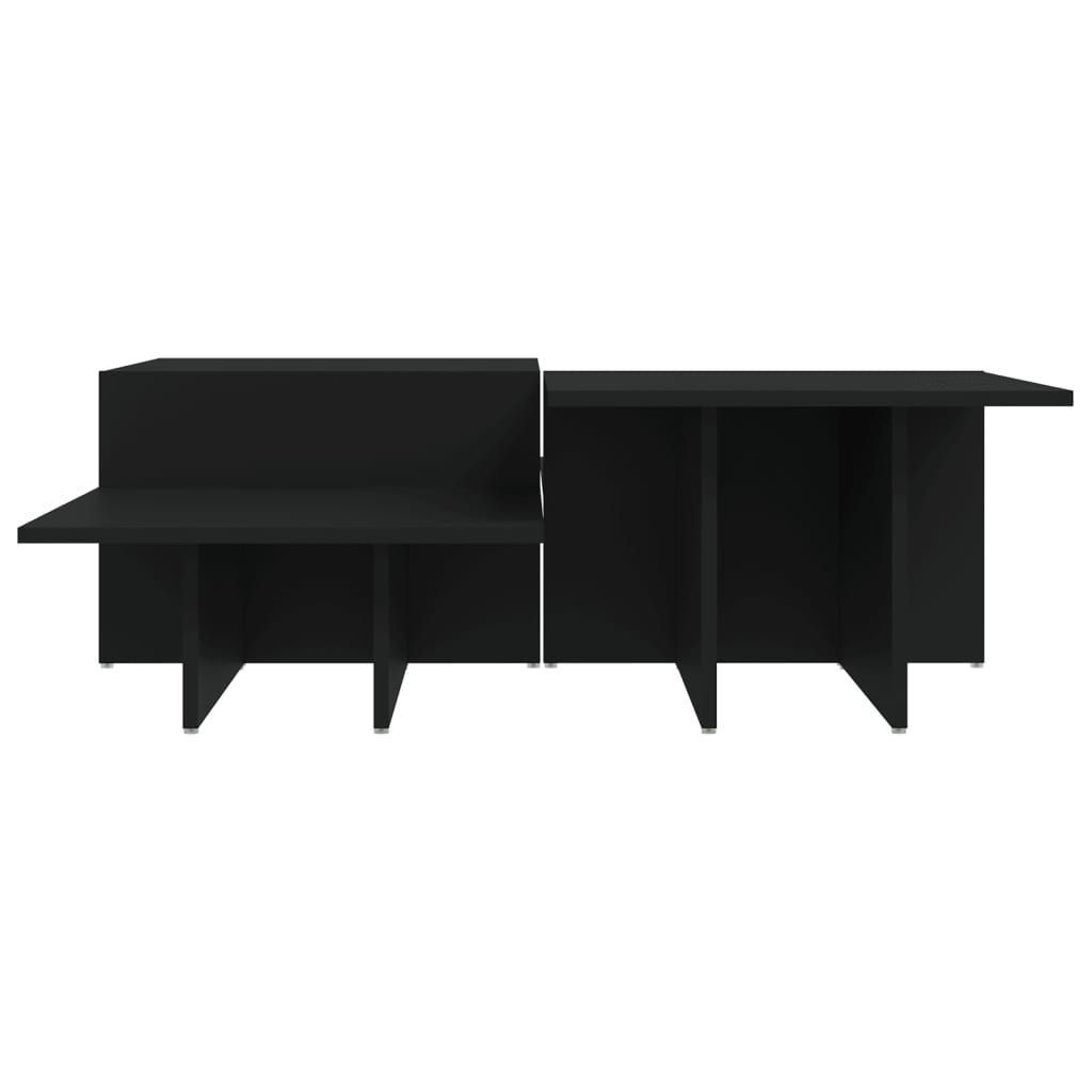 Coffee Tables 2 pcs Black Engineered Wood