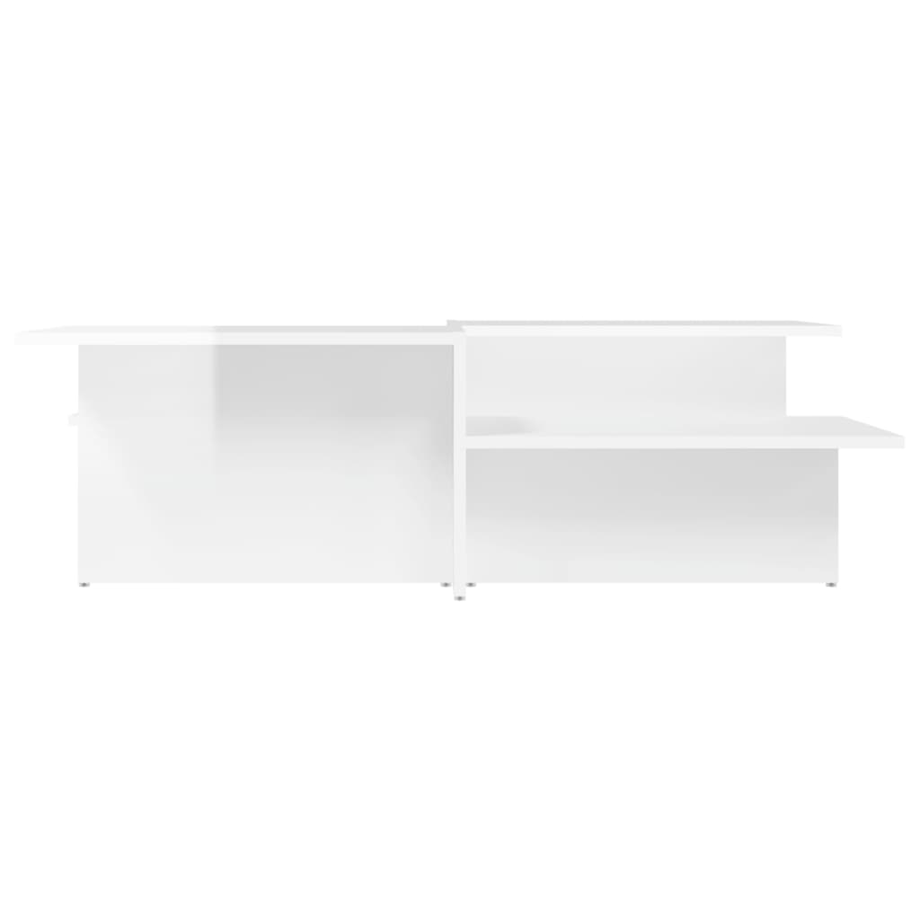 Coffee Tables 2 pcs High Gloss White Engineered Wood