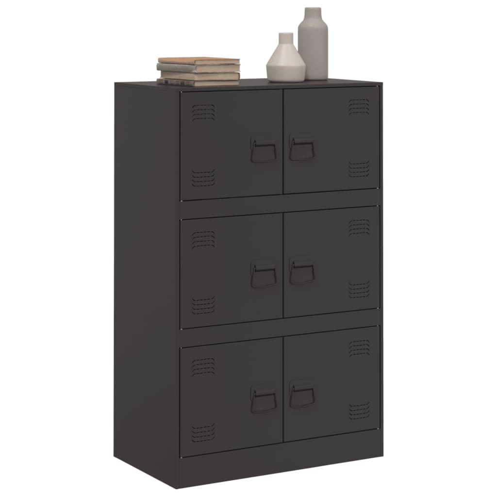 Sideboard Black 67x39x107 cm Steel