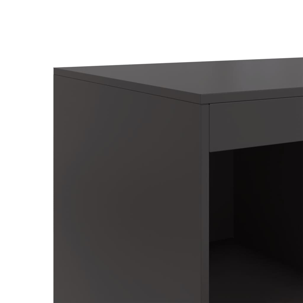 Highboard Black 67x39x95 cm Steel