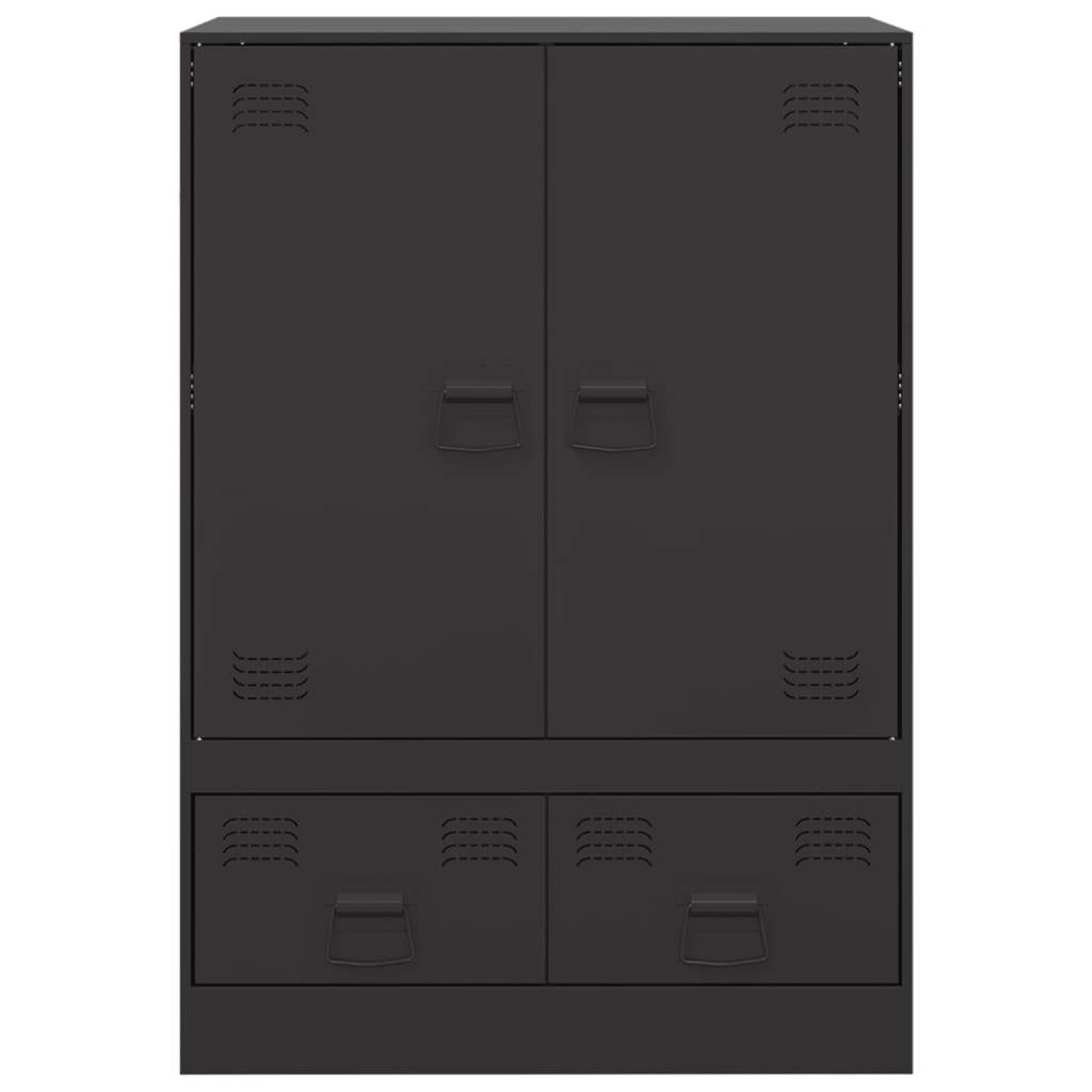 Highboard Black 67x39x95 cm Steel