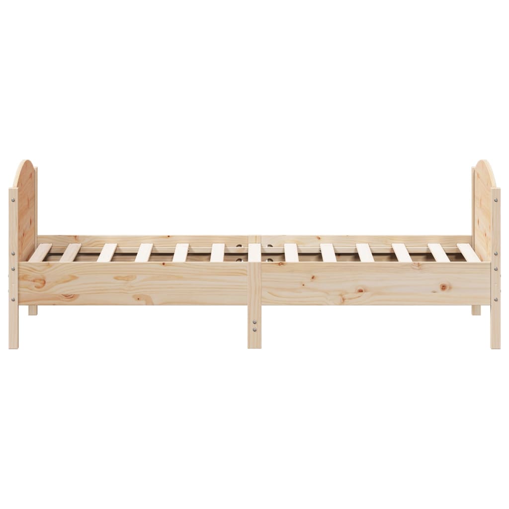 Bed Frame With Headboard Solid Wood Pine