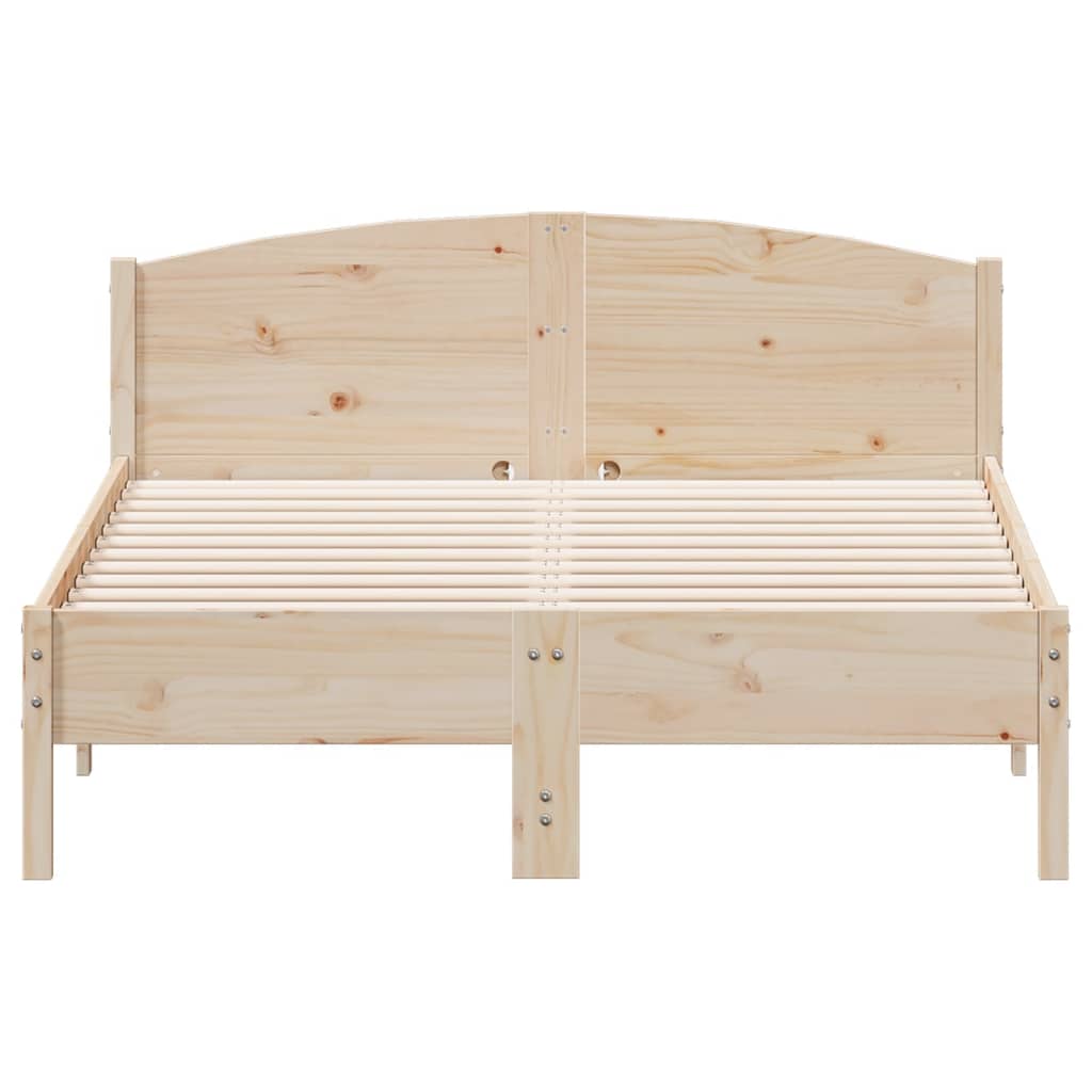 Bed Frame With Headboard Solid Wood Pine