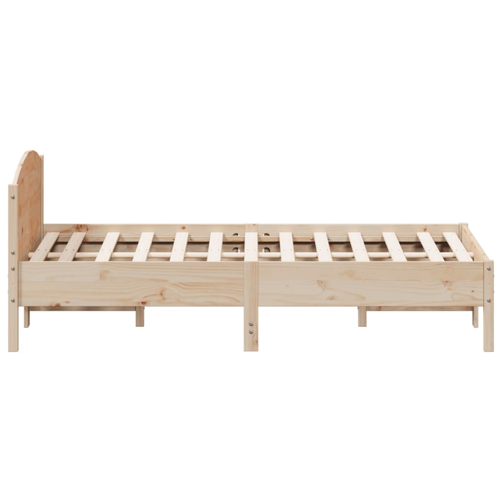 Bed Frame With Headboard Solid Wood Pine