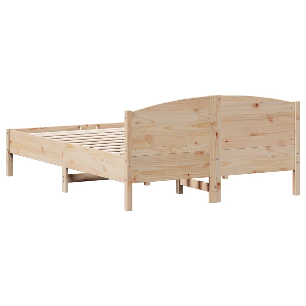 Bed Frame With Headboard Solid Wood Pine