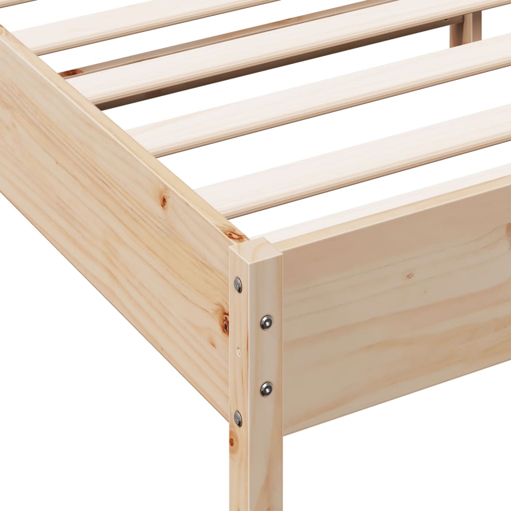 Bed Frame With Headboard Solid Wood Pine