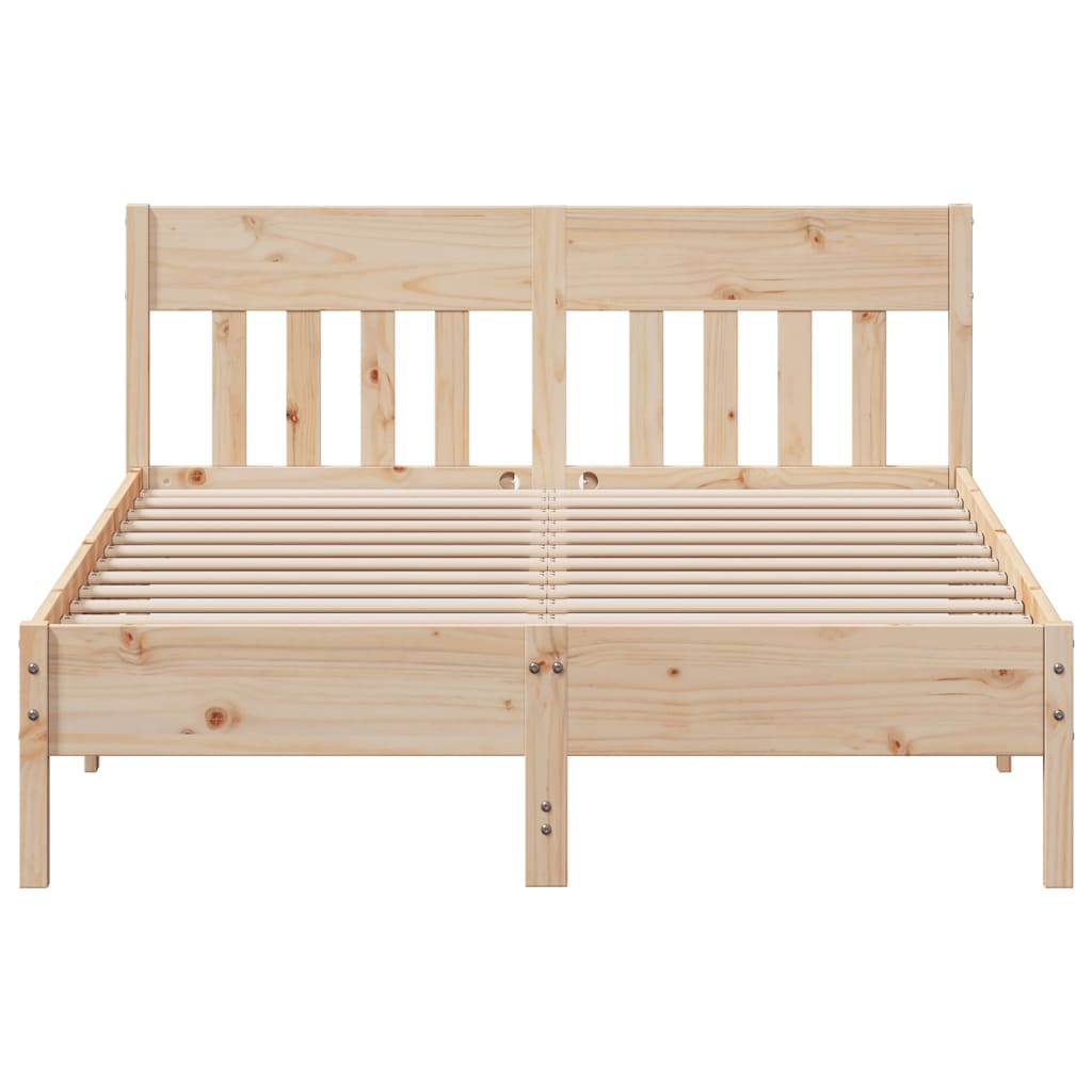 Bed Frame without Mattress 135x190 cm Solid Wood Pine