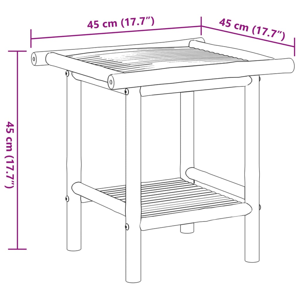 Coffee Table 45x45x45 cm Bamboo