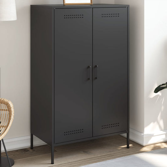 Highboard Black 68x39x113 cm Steel