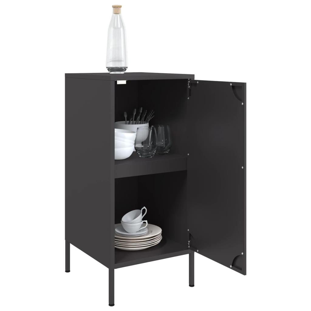 Sideboards 2 pcs Black 36x39x79 cm Cold-rolled Steel