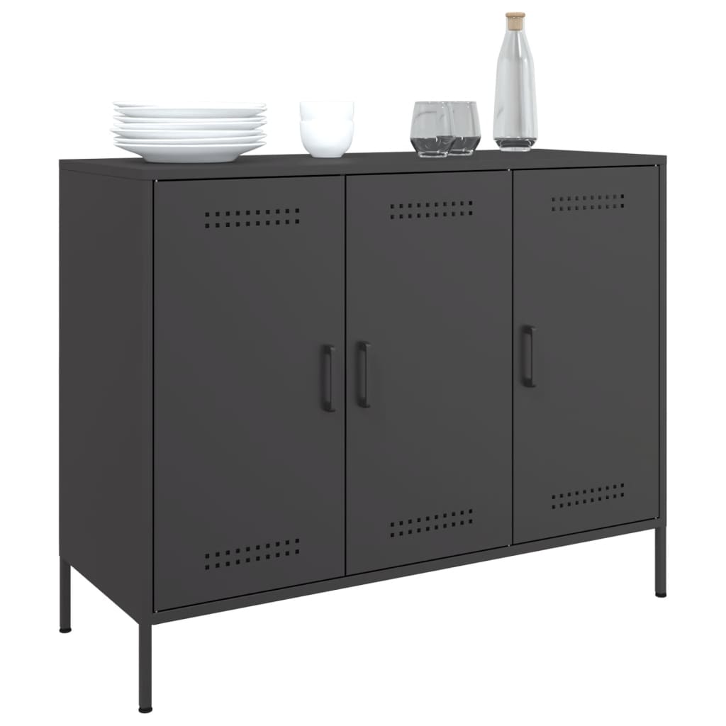 Sideboard Black 100.5x39x79 cm Cold-rolled Steel