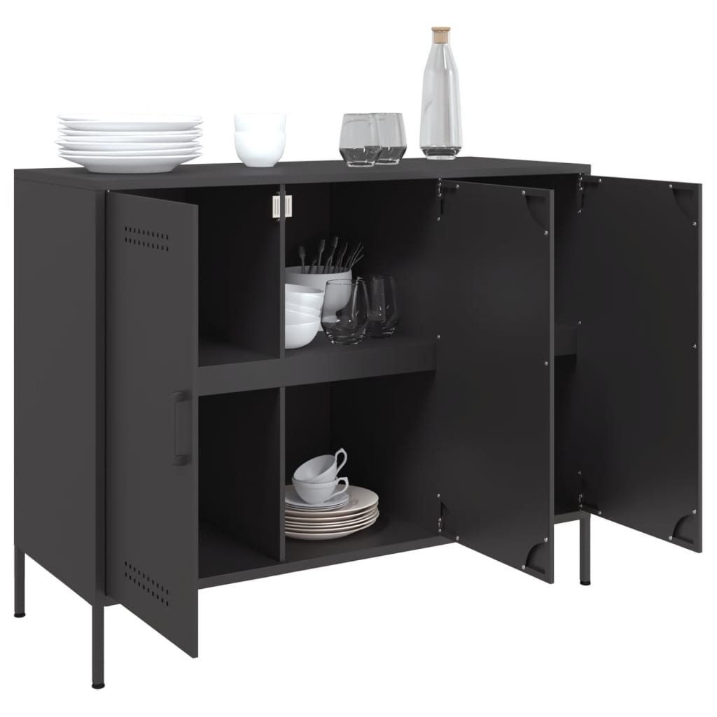 Sideboard Black 100.5x39x79 cm Cold-rolled Steel