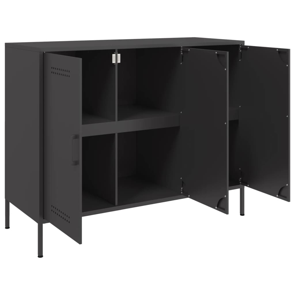 Sideboard Black 100.5x39x79 cm Cold-rolled Steel