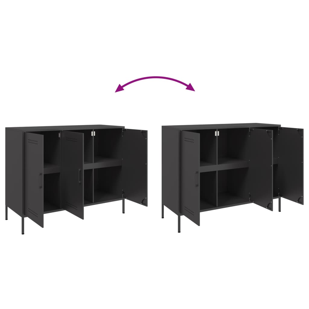 Sideboard Black 100.5x39x79 cm Cold-rolled Steel