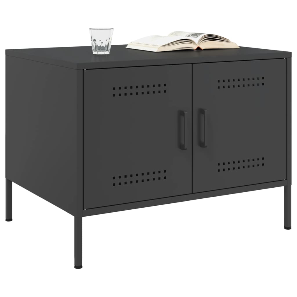 Coffee Table Black 68x50x50.5 cm Cold-rolled Steel