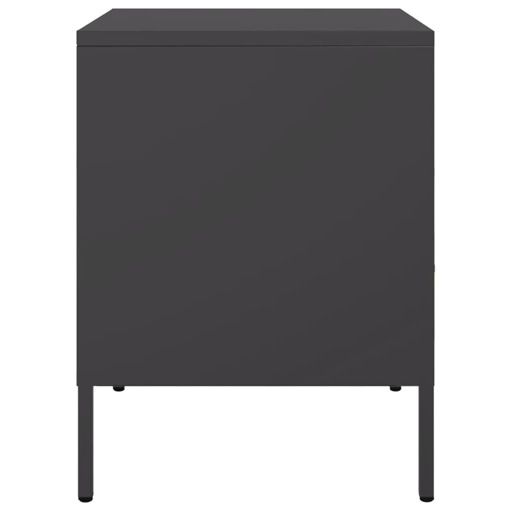 Bedside Cabinets 2 pcs Black 36x39x50.5 cm Cold-rolled Steel