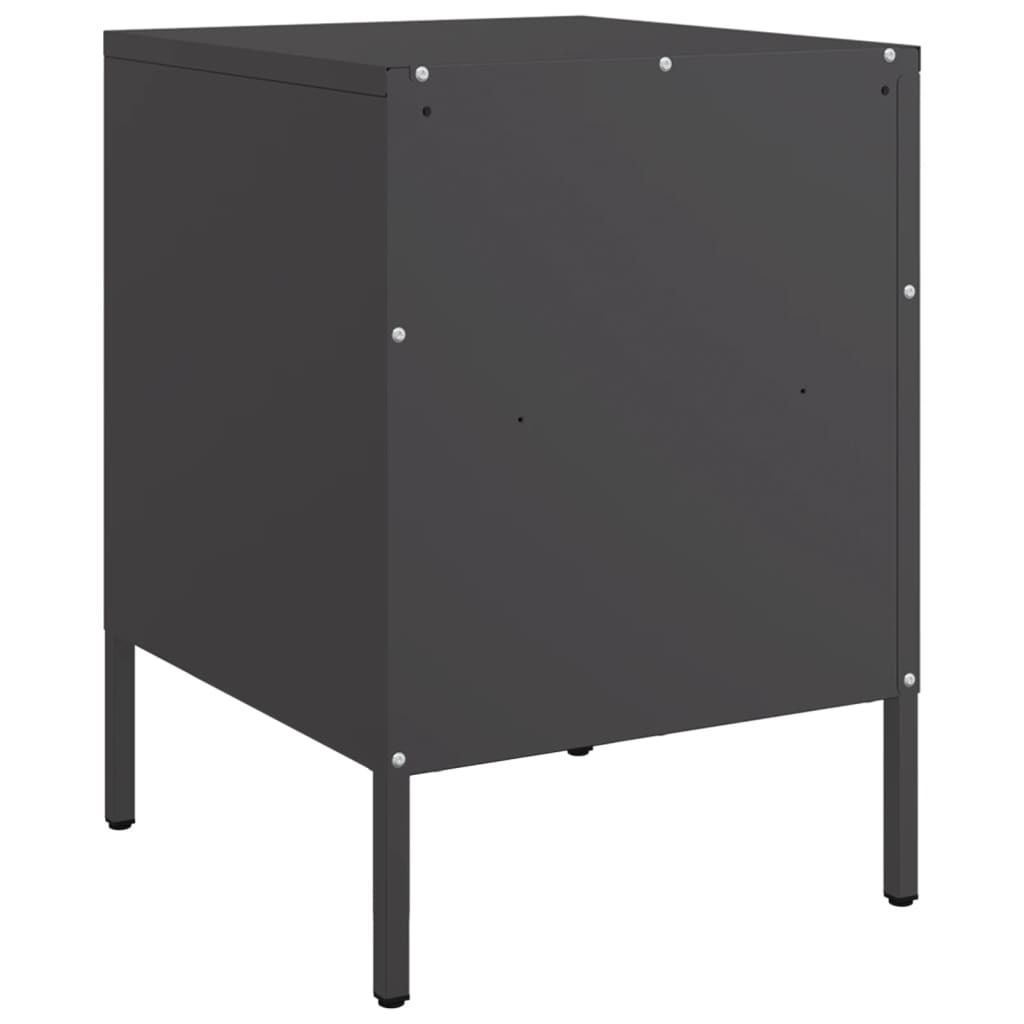 Bedside Cabinets 2 pcs Black 36x39x50.5 cm Cold-rolled Steel