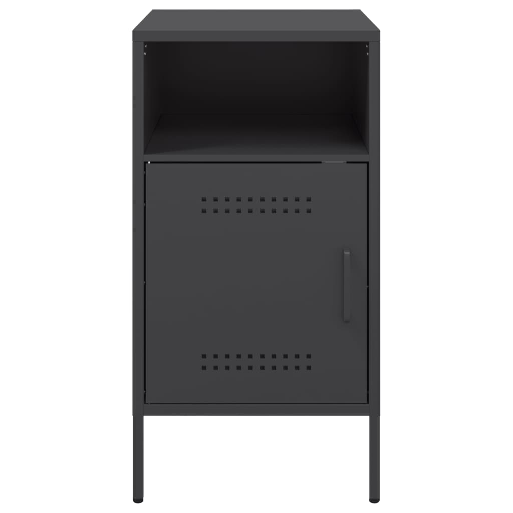 Bedside Cabinets 2 pcs Black 36x39x68 cm Cold-rolled Steel