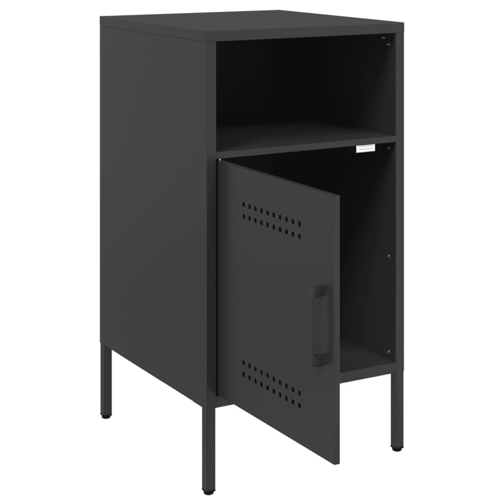 Bedside Cabinets 2 pcs Black 36x39x68 cm Cold-rolled Steel