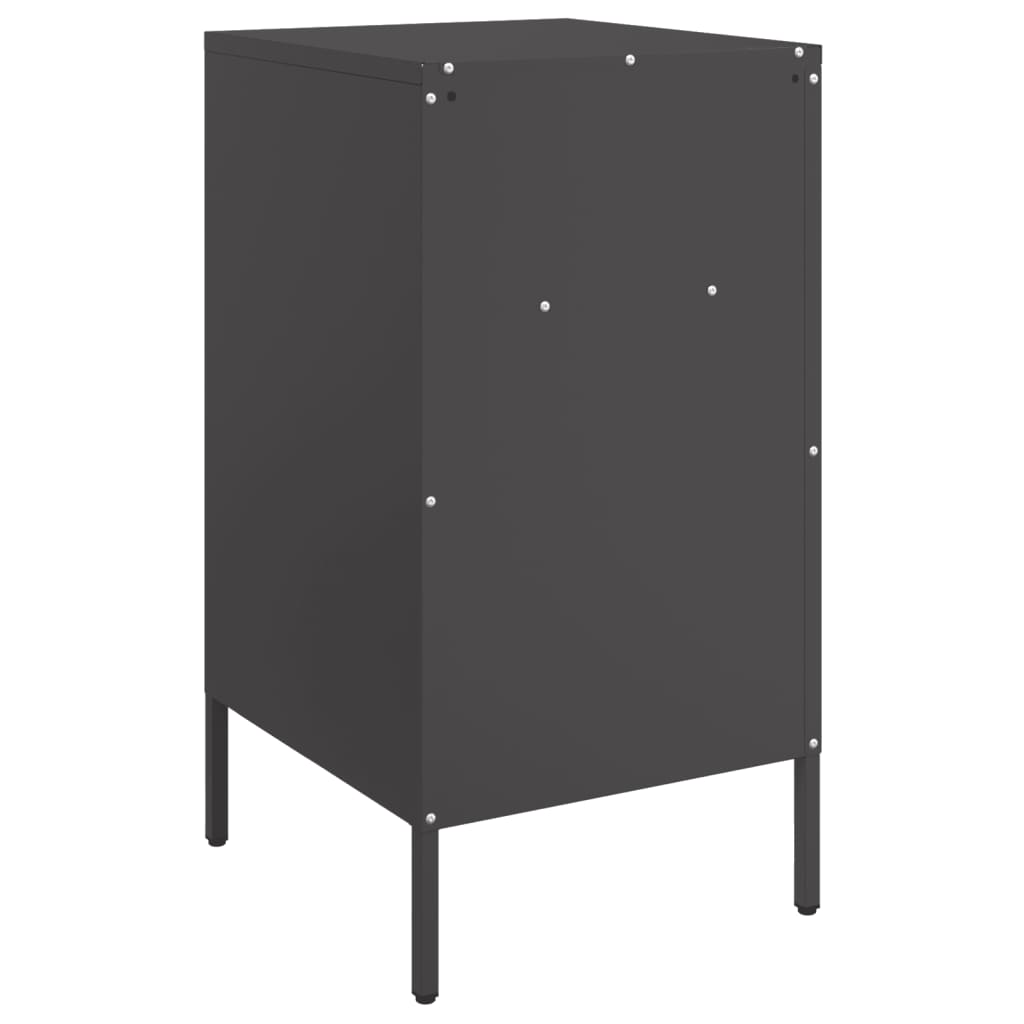 Bedside Cabinets 2 pcs Black 36x39x68 cm Cold-rolled Steel