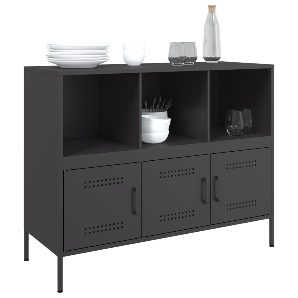 Sideboard Black 100.5x39x79 cm Cold-rolled Steel