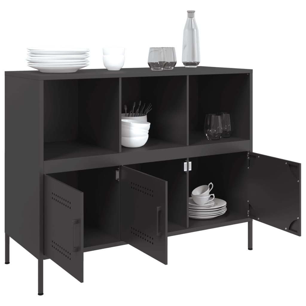 Sideboard Black 100.5x39x79 cm Cold-rolled Steel