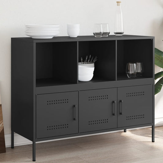 Sideboard Black 100.5x39x79 cm Cold-rolled Steel