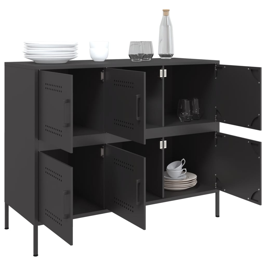 Sideboard Black 100.5x39x79 cm Cold-rolled Steel