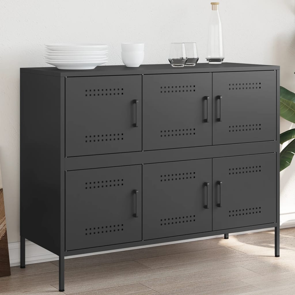 Sideboard Black 100.5x39x79 cm Cold-rolled Steel